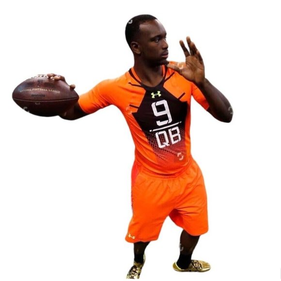 2015 UA Jerry Lovelocke 9 NFL Combine Jersey Baltimore Ravens QB Issued Worn - Picture 6 of 7